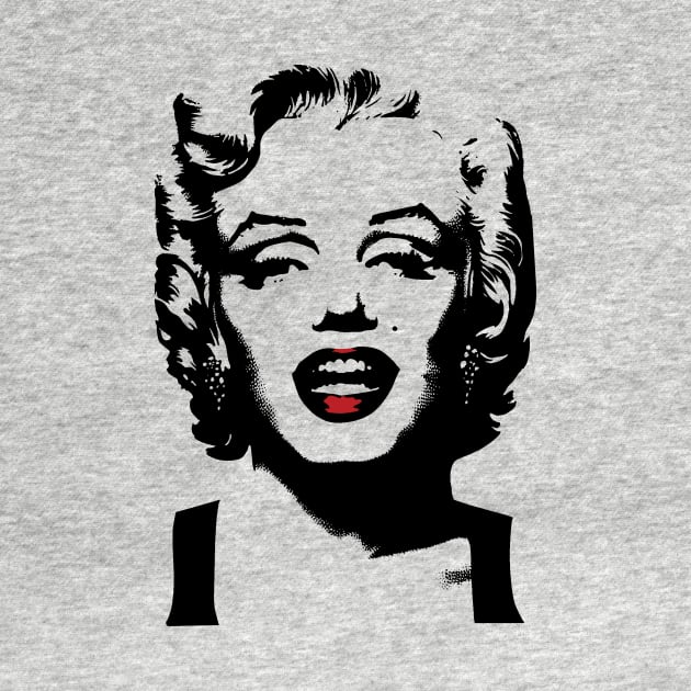 Iconic Marilyn Monroe: Bring Glamour to Your Space! Vintage Retro Style Red Lips Version by pelagio